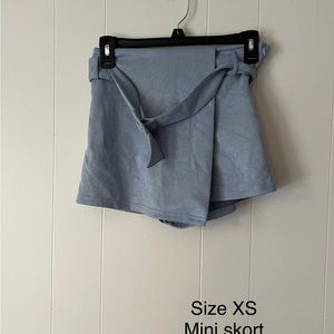 Blue mini skort